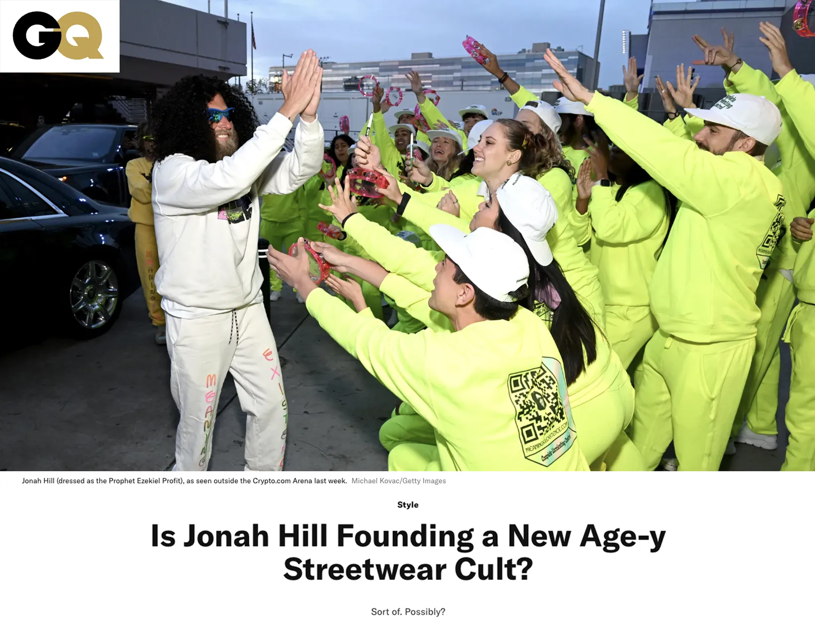 "Is Jonah Hill Founding a New Age-y Streetwear Cult?" GQ article